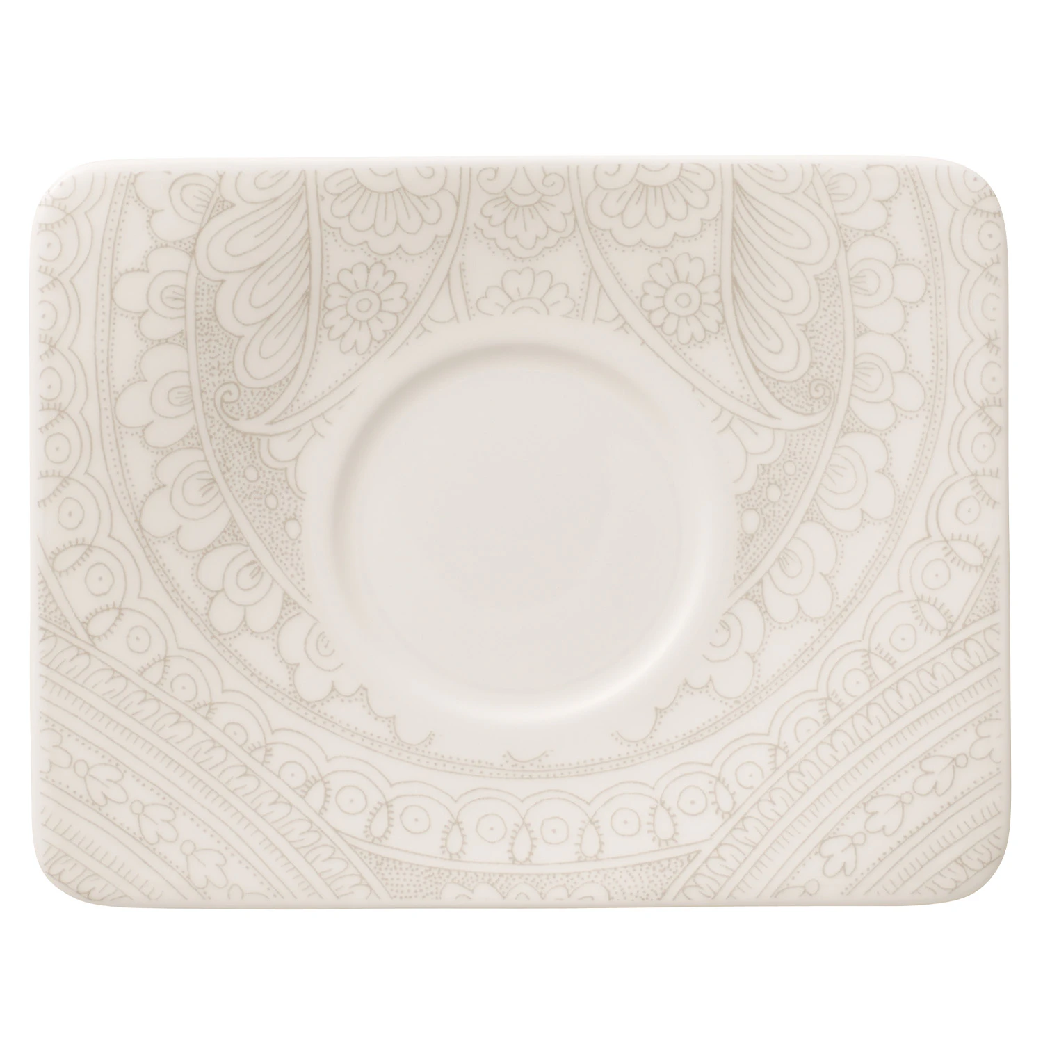 Villeroy & Boch Quinsai Garden Espressounderkop - Kagetallerken & Desserttallerken Benporcel&aelig;n Hvid - 1043801430