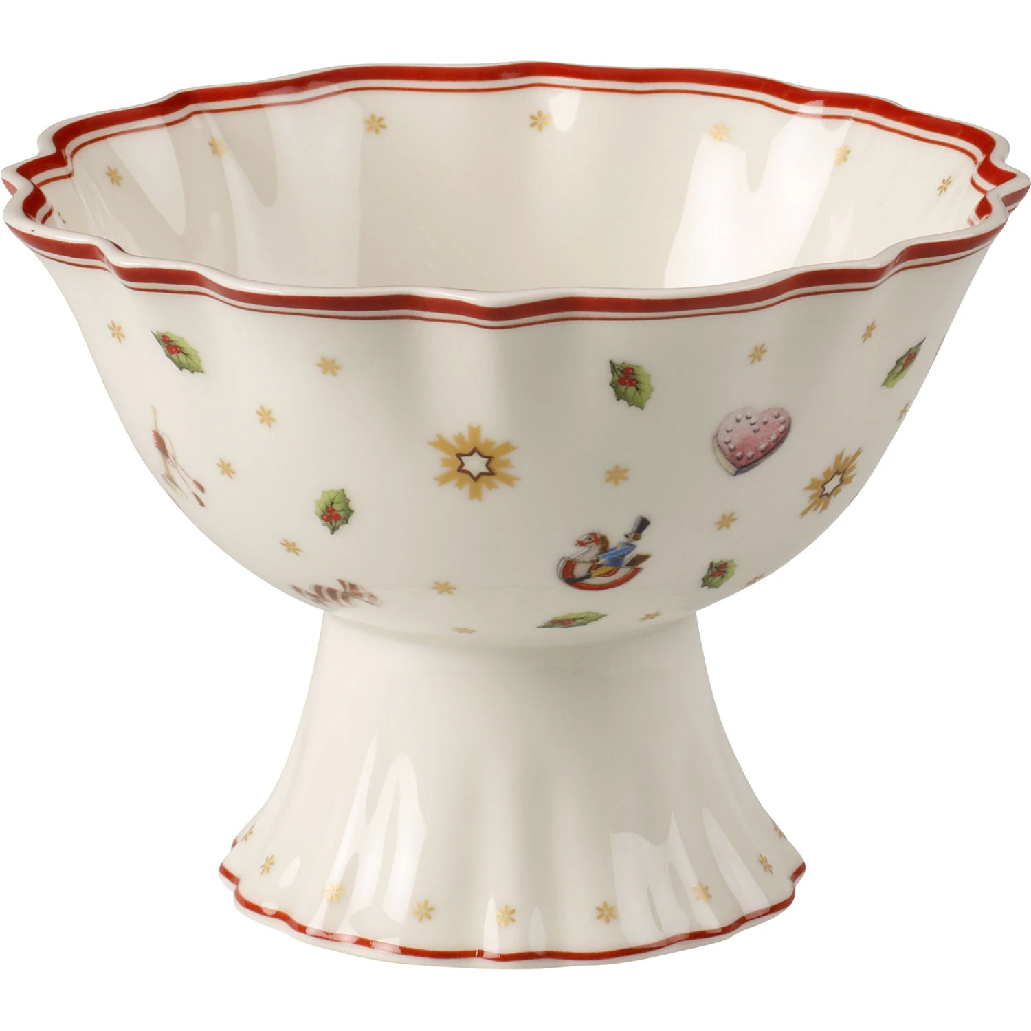 Villeroy & Boch Toy's Delight Sk&aring;l Med Fod - Julesk&aring;le Porcel&aelig;n Hvid - 14-8585-3842