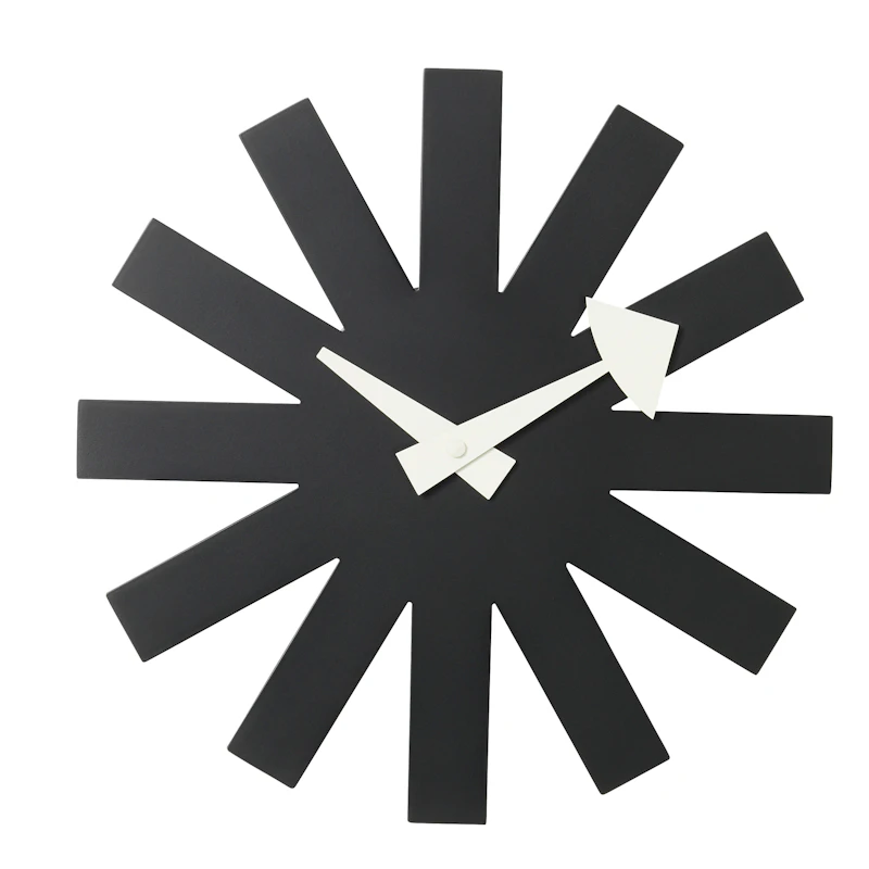 Asterisk Vægur Ø25 cm, Sort