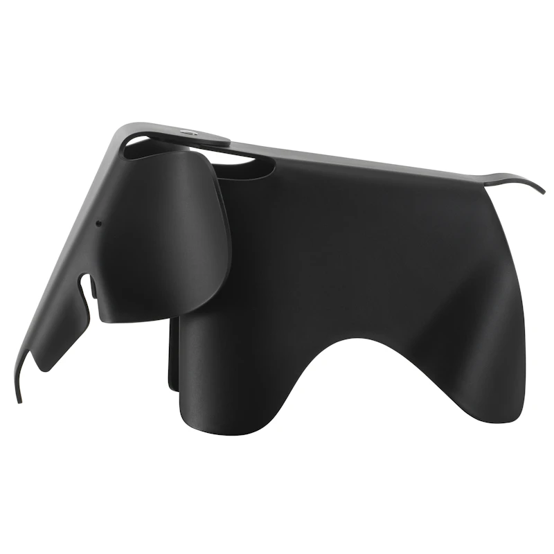 Eames Elephant Taburet Stor, Deep Black