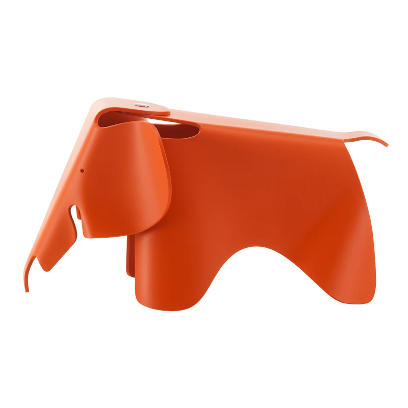 Eames Elephant Taburet Lille, Red Orange