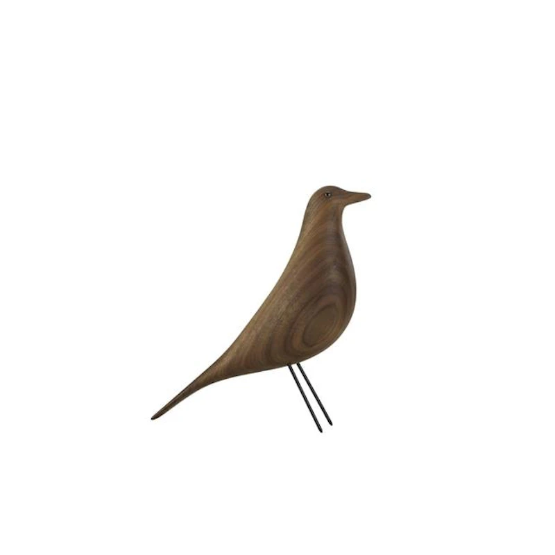 Eames House Bird Skulptur Mørk Valnød