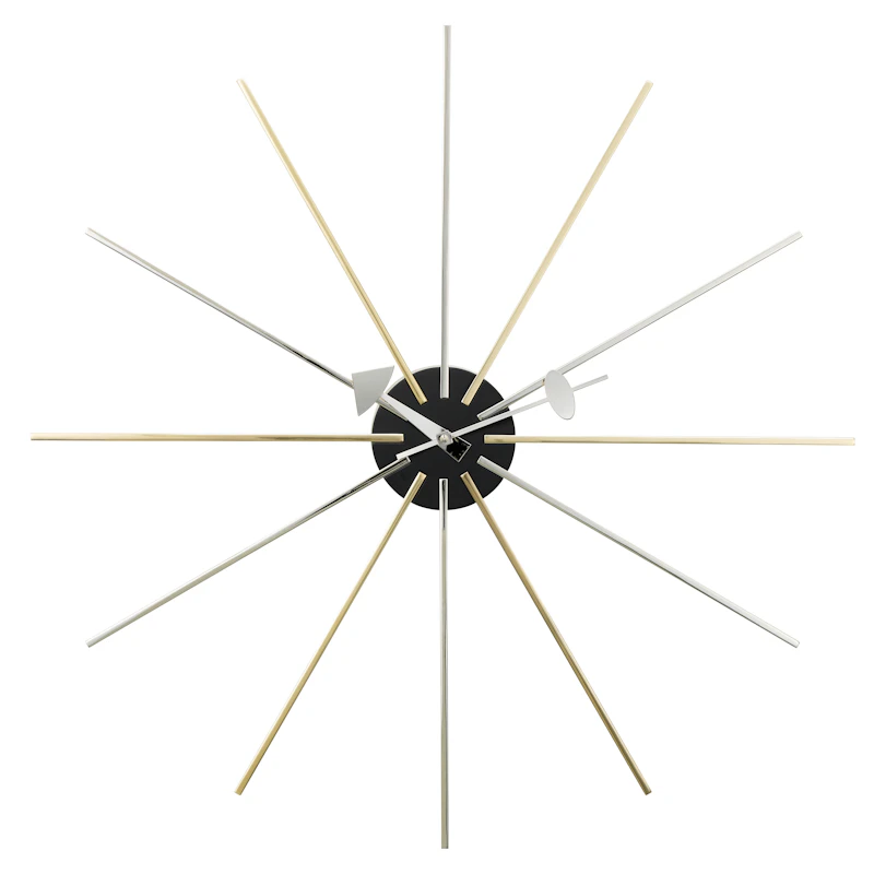 Star Vægur Ø61 cm, Messing / Krom