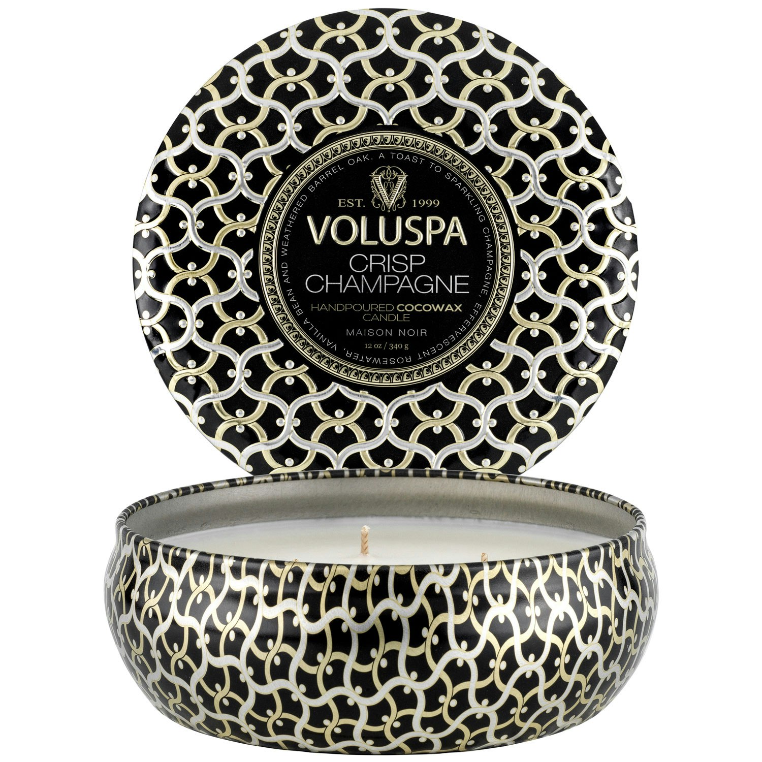 Voluspa Maison 3-wick Tin Duftlys Crisp Champagne - Duftlys - V8221