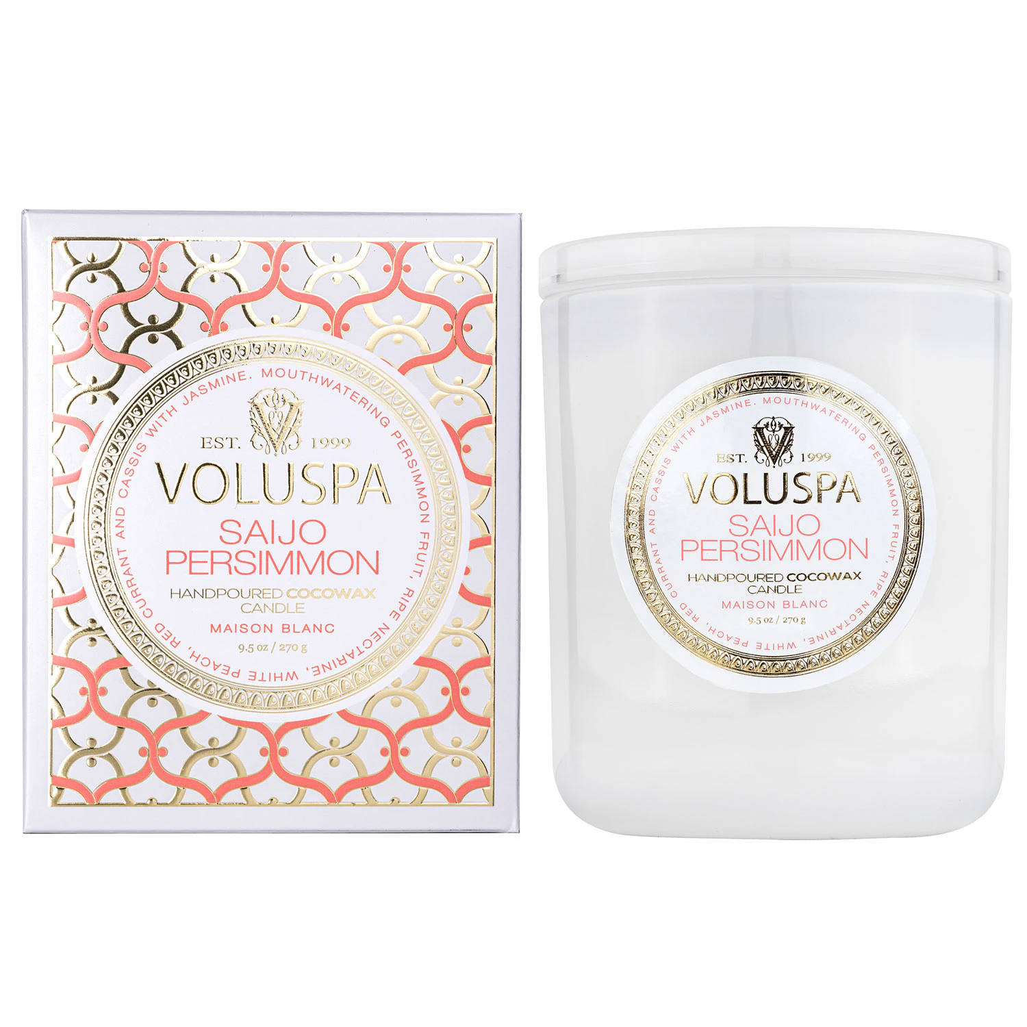 Voluspa Maison Classic Boxed Duftlys Saijo Persimmon - Duftlys - V8102