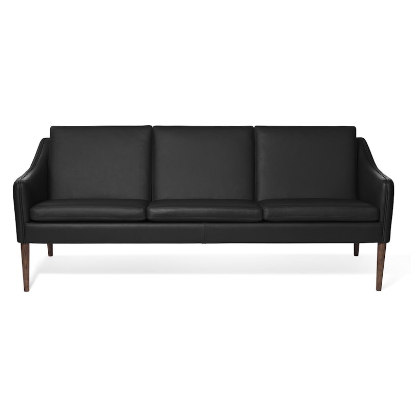 Mr. Olsen 3-Personers Sofa, Sort / Røget Eg