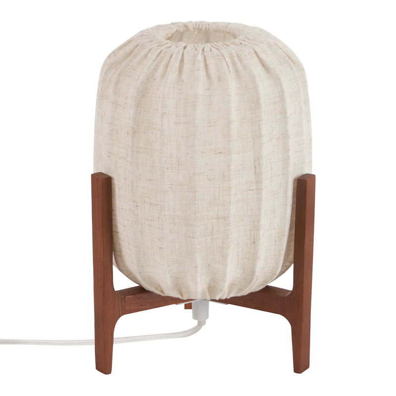 Prisma Mini Bordlampe, Mørkt Egetræ / Naturlig