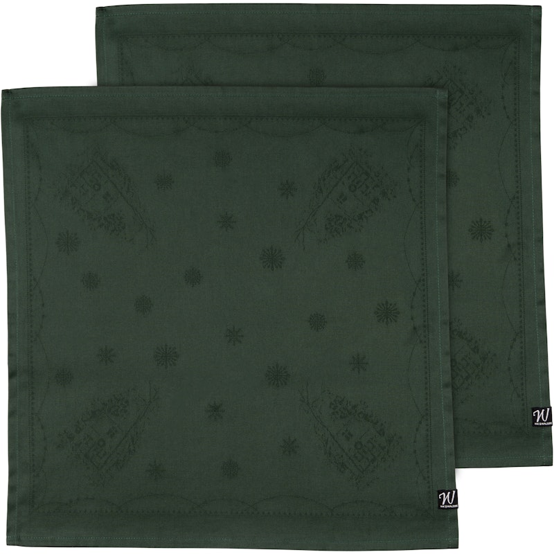 Julemorgen Serviet 2-pak 45x45 cm, Grøn