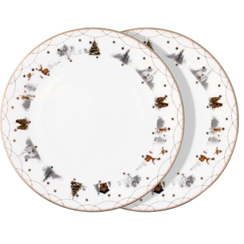 Julemorgen Story Tallerken 2-pak, 25 cm