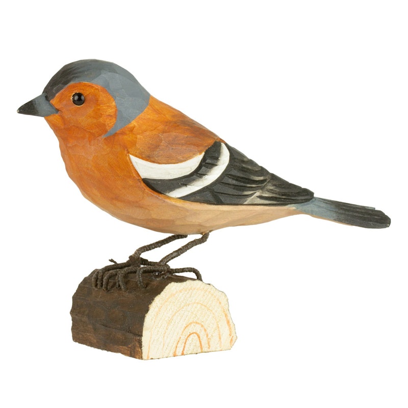 DecoBirds Håndskåret Fugl, Bogfinke