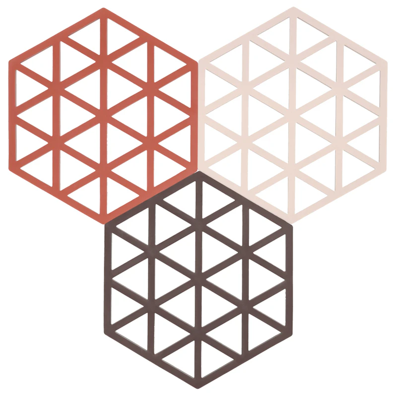 Triangle Bordskåner 3 dele, Rød