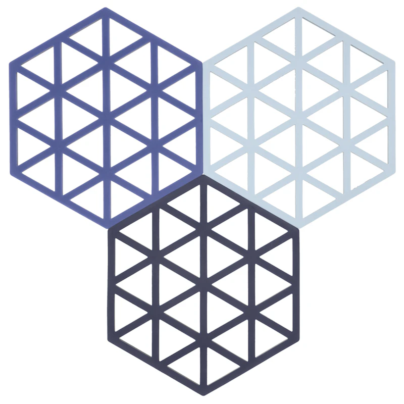 Triangle Bordskåner 3 dele, Blå